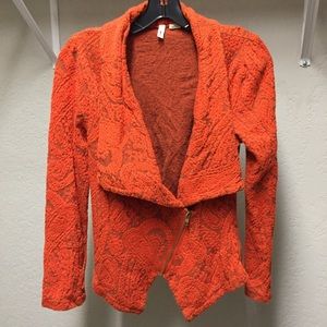 Anthropologie Orange Blazer